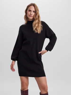 Produktbild von Vero Moda Nancy Langärmliges Kurzes Kleid Schwarz S Damen Schwarz S