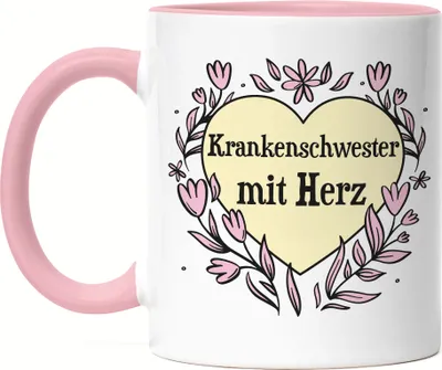 Produktbild von Krankenschwester mit Herz Tasse Rosa Geschenkidee Zum Danke Sagen Beste Krankenschwester