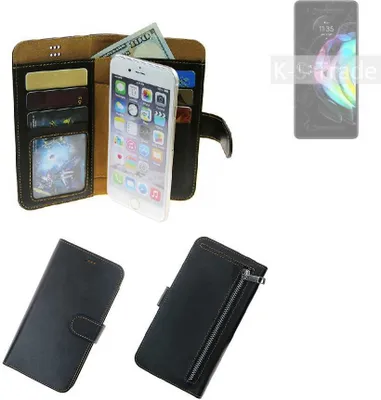 Produktbild von K-S-Trade Schutz Hülle kompatibel mit Motorola Edge 20 Klapphülle Case Phone cover Slim Handytasche Handy Hülle schwarz aus Kunstleder (1 Stk)
