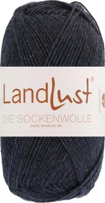 Produktbild von Lana Grossa - Landlust die Sockenwolle 50g Mélange 1605 schwarzblau meliert