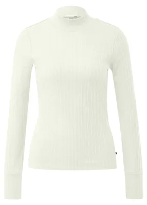 Produktbild von s.Oliver Damen T-Shirt schmal geschnitten aus Viskosemix mit Rippstruktur