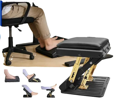 Image de Repose-pieds, hauteur réglable, design portable, noir