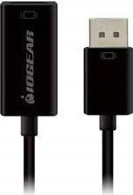 Produktbild von iogear GDPHD4KA, 0,086 m, DisplayPort, HDMI Typ A (Standard), Männlich, Weiblich, Schwarz
