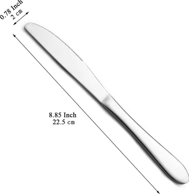 Produktbild von Edelstahl Tafelmesser - Ergonomisch und Langlebig - 1 Stück