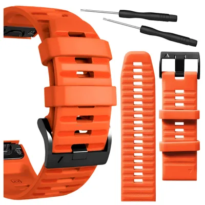 Zdjęcie produktu dla Pasek ChronSmarta do Garmin Fenix 5X 6X 7X Pro Solar Epix Pro 51mm QuickFit (Pomarańczowy)