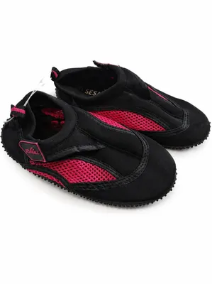 Produktbild von Kinder Wasserschuhe Schwarz/Pink Größe 33, leicht, schnelltrocknend, rutschfest & Steinschutz
