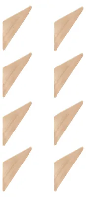 Image de Lot de 8 crochets muraux en bois, de forme triangulaire