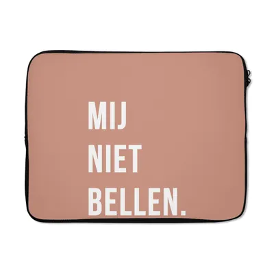 Produktbild von MuchoWow® Laptop Hülle 17 Zoll Laptoptasche Zitate - Sprichwörter - Ruf mich nicht an. - Rosa - Weiß - Zipper - Schutzabdeckung