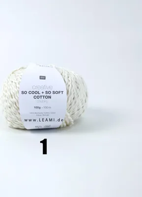 Produktbild von Rico creative So cool+ so soft Baumwolle chunky 100g/100m 001 naturweiß