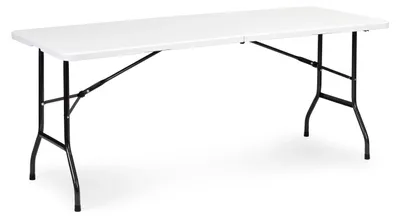 Produktbild von Gartentisch klappbar 180 x 75 cm Buffettisch Campingtisch Partytisch faltbar - Weiß