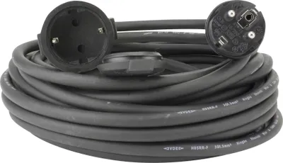 Produktbild von Verlängerungskabel Außen 10 Meter H05RR-F3G1,5, schwarz