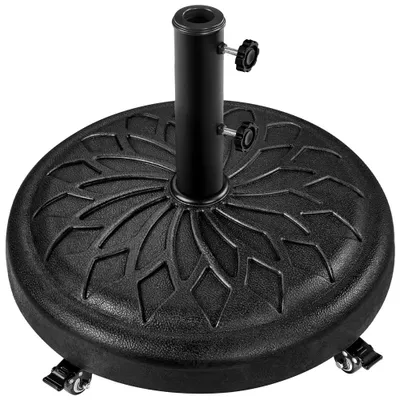 Produktbild von Yaheetech Sonnenschirmständer mit Rollen 20,6 kg, für Schirmstangen von ø34/38/48 mm, für Garten/Balkon/Strand, Schwarz