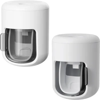 Image de Distributeur automatique de dentifrice, lot de 2 - Fixation murale, autocollant et anti-poussière