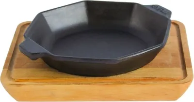 Produktbild von Osmiúhelníková litinová pánev s podnosem 14 cm