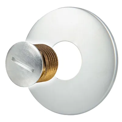 Produktbild von tecuro Verschluss - Stopfen AG G 1/2 Zoll, mit Rosette - Messing edelmatt