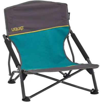 Produktbild von Strandstuhl Sandy Campingstuhl Faltstuhl - Klappstuhl Faltbar Niedrig 120 kg Farbe: blau-grau