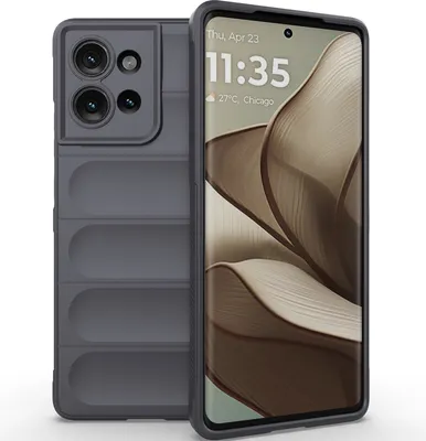 Produktbild von Handyhülle für Motorola Edge 50 Weich TPU Silikon Stossfest Anti-rutsch Hülle Dunkelgrau