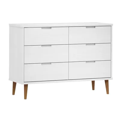 Obrázek produktu pro vidaXL Zásuvková skříňka MOLDE White 113x40x80 cm Masivní borovicové dřevo