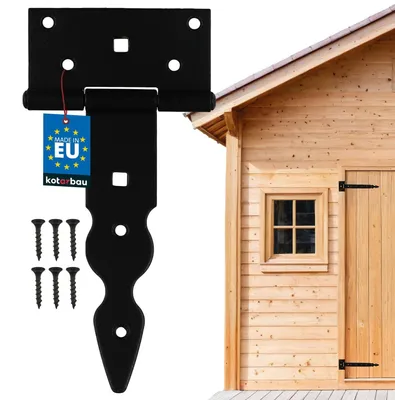Zdjęcie produktu dla KOTARBAU® T, zawias dekoracyjny, malowany proszkowo, 150 mm, czarny