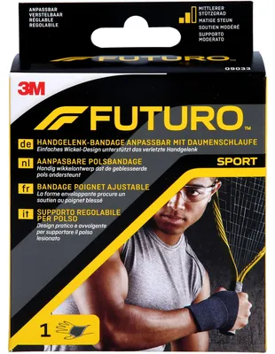 Produktbild von FUTUROâ„¢ Handgelenkbandage Sport 09033DABI schwarz 11,4-24,1 cm, 1 St