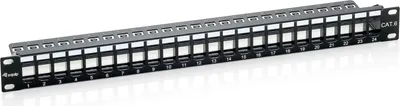 Obrázek produktu pro Equip 769224, Cat6, Černá, Instalace do racku, 1U, 44 mm, 483 mm