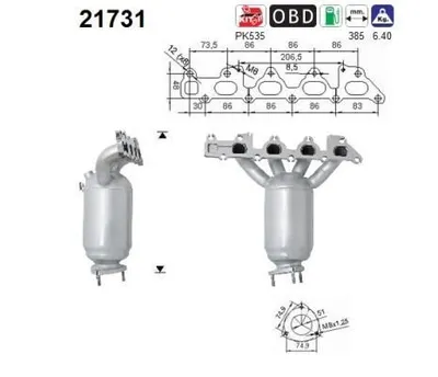 Zdjęcie produktu dla Katalizator Opel Astra G Vectra C 1,8