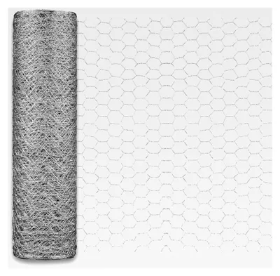 Produktbild von Maschendrahtzaun 20 m x 0,43 m, Maschenweite 25 mm, Hühnerdraht, Hasendraht, Kaninchendraht, Volierendraht, Metallzaun zum Schutz gegen Geflügel und Wildtiere