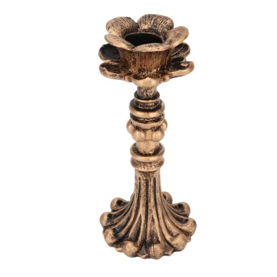 Produktbild von Vintage vyřezávaný držák svíčky,Vintage držák svíčky,Sloupový držák svíčky,Pryskyřicové držáky svíček,Starožitný držák svíčky,Držáky svíček