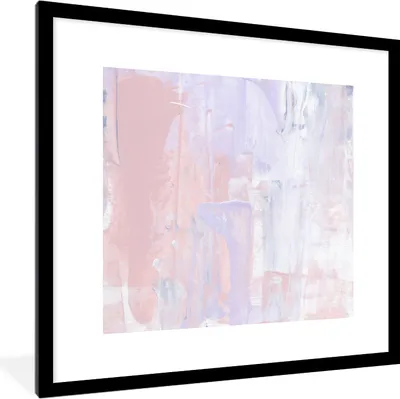 Produktbild von MuchoWow® Gerahmtes Poster Farbe - Pastell - Gestaltung 40x40 cm - Poster mit Schwarzem Bilderrahmen Wandposter Rahmen Foto Bilder - Poster - Plakat im Rahmen