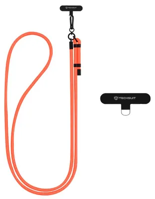 Zdjęcie produktu dla Techsuit Rope Crossbody pasek do telefonu, karabińczyk, - pomarańczowy