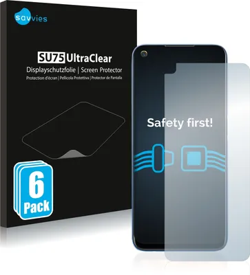 Produktbild von 6x Für realme 7 5G Schutzfolie Savvies Displayschutz Display Schutz Folie Klar Transparent