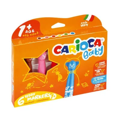 Zdjęcie produktu dla Carioca Flamastry Misiaki 6 kolorów