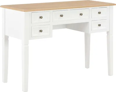 Produktbild von Schreibtisch Weiß 109,5 x 45 x 77,5 cm Holz