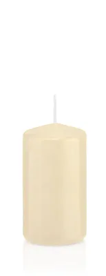 Produktbild von INNA-Glas Wachskerze Maeva, creme, 12cm, Ø 6cm, 40h - Germany - Stumpenkerze - Windlicht Kerze