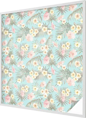 Obrázok produktu pre Vitrážová fólia na okno - 116x100 cm - vitrážový vzor - nepriehľadná dekoratívna fólia na ochranu súkromia - samolepiaca, UV ochrana - tropický vzor