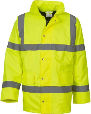 Produktbild von YOKO HVP300 | Fluo Classic Motorway Jacket - HiVis Arbeitsjacke - Farbe: Fluo Yellow - Größe: 5XL