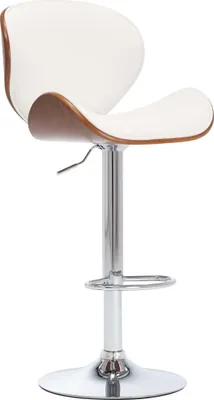 Image de Tabouret de bar blanc similicuir