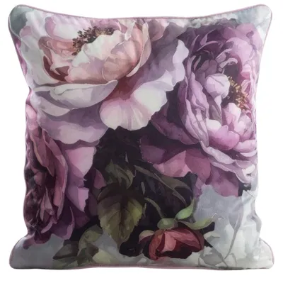 Image de EUROFIRANY | Housse de coussin - Housse décorative - 45 x 45 cm - rose violet - Housse d'oreiller - à fleurs - Décorative