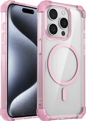 Immagine prodotto di Custodia magnetica per iPhone 13 Pro compatibile con MagSafe, antiurto, protezione militare trasparente Rosa