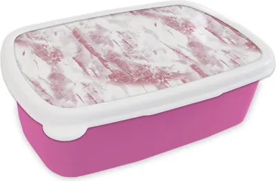 Produktbild von KitchenYeah® Lunchbox Brotzeit Brotdose 17x11 cm Marmor - Glitzer - Muster - Luxus Kinder Brotzeitdose - Lunchpaket - Brotkasten  - Sandwich Box