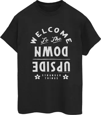 Produktbild von Netflix - "Stranger Things Welcome To The Upside Down" T-Shirt für Damen BI44230 (S) (Schwarz)