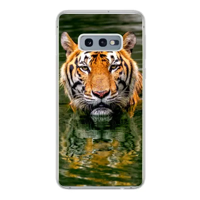 Produktbild von MuchoWow® Handyhülle Schutzhülle Hülle für Samsung Galaxy S10e Tiger - Wasser - Spiegelung Silikon Softcase Handy Hülle - Handy