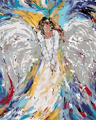 Produktbild von Diamondi - Diamond painting - ENGELFRAU, 40X50 cm, mit Keilrahmen (bereits gespannt)