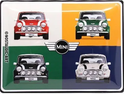 Produktbild von Nostalgic-Art - Blechschild 30 x 40 cm - Mini - Mini 4 Cars Pop Art