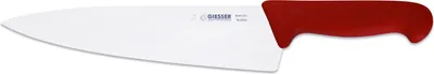 Produktbild von Giesser Messer Küchenmesser Kochmesser mittelspitz breit scharf - 23 cm rot