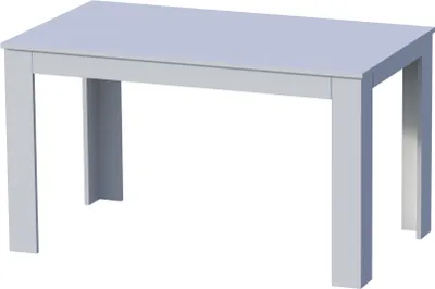 Produktbild von Esstisch Ala Weiß 120x60x76cm aus hochwertiger Möbelplatte für 6 Personen
