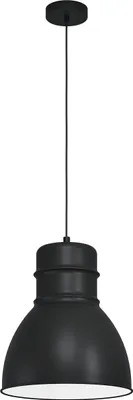 Produktbild von EBURY Hängeleuchte Hängelampe Pendellampe Pendelleuchte - H110 x Ø38 cm - schwarz, weiß - 1X60W exkl. - IP20