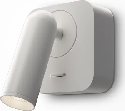 Image de Applique murale LED, spot mobile, métal blanc