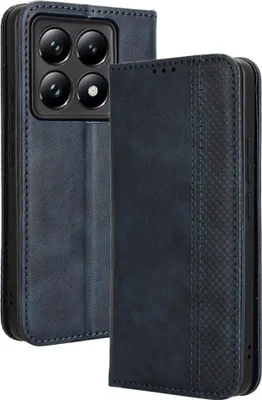 Produktbild von Xiaomi 14T Hülle - Coverup Vintage Style Klapphülle - Blau