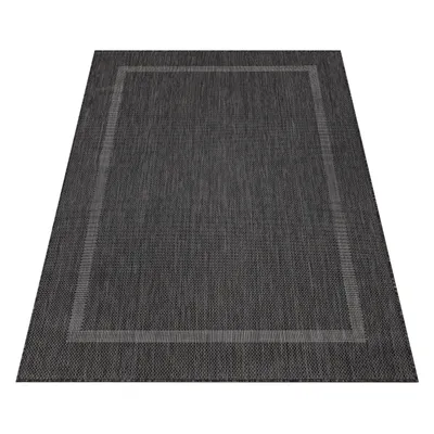 Produktbild von Teppich Läufer Wetterfest Schwarz 80x250 Unicolor - Einfarbig aus Polypropylen